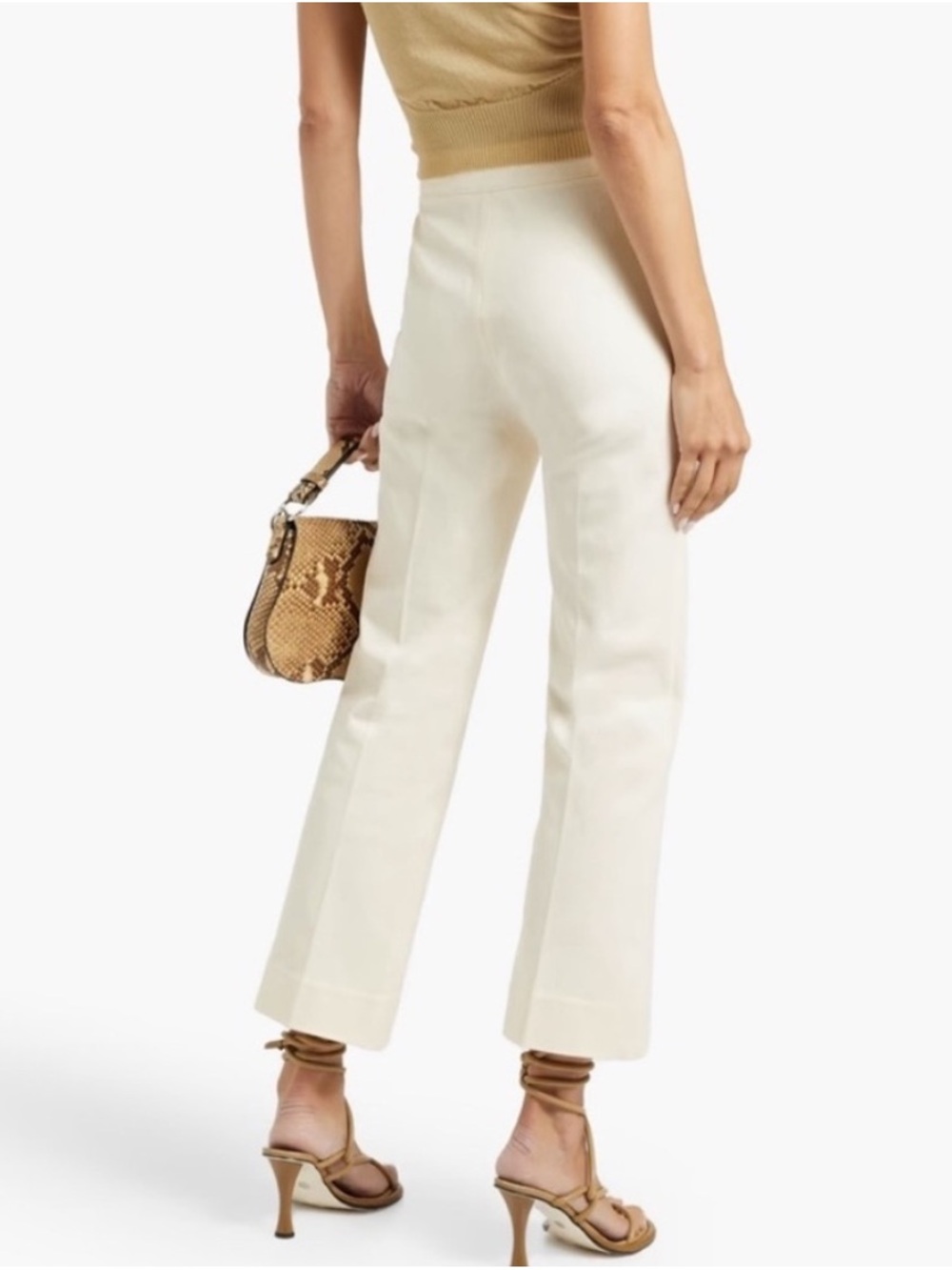 Frame Denim Cream Lace-Up Ankle Crop Jeans ❤️❤️ - Picture 2 of 2